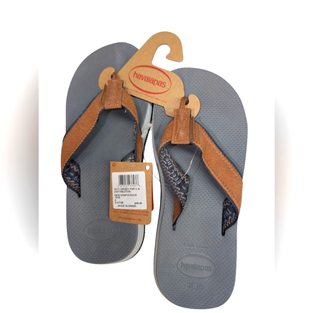 Havaianas Men's Top Logo Filete Flip Flop Sandal Sz 8